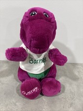 Vintage Barney The Dinosaur 12" Plush 1992 Lyons Group Purple Stuffed Toy