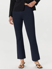 Quince Ultra Stretch Ponte Bootcut Pants Navy Blue Sz Large Work Career Capsule