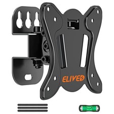 TV Wall Mount Small Monitor Mount Bracket with Adjustable Tilt Swivel for Mos...