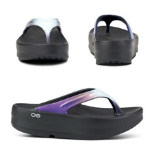 OOFOS Women's Flip Flop Thong Sandals Black Purple Pink White US 8 EU 39