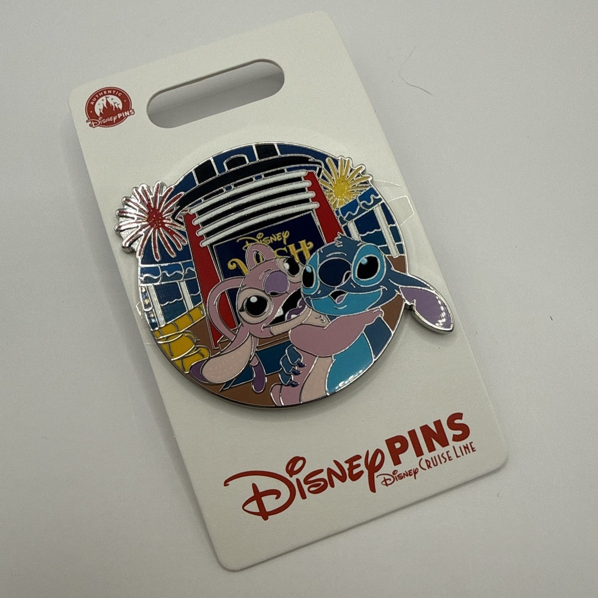 NEW) 2026 DCL Disney Cruise Line Wish Stitch & Angel Fireworks Pin