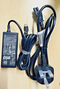 Original HP 45W USB-C AC Adapter Ladegerät TPN-DA15 15V/12V/9V/5V Multi-Voltage