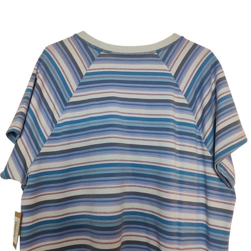 NWT Title Nine Hideaway Sweatshirt Dress Horizon Stripe Heather Gray XL - Picture 8 of 16