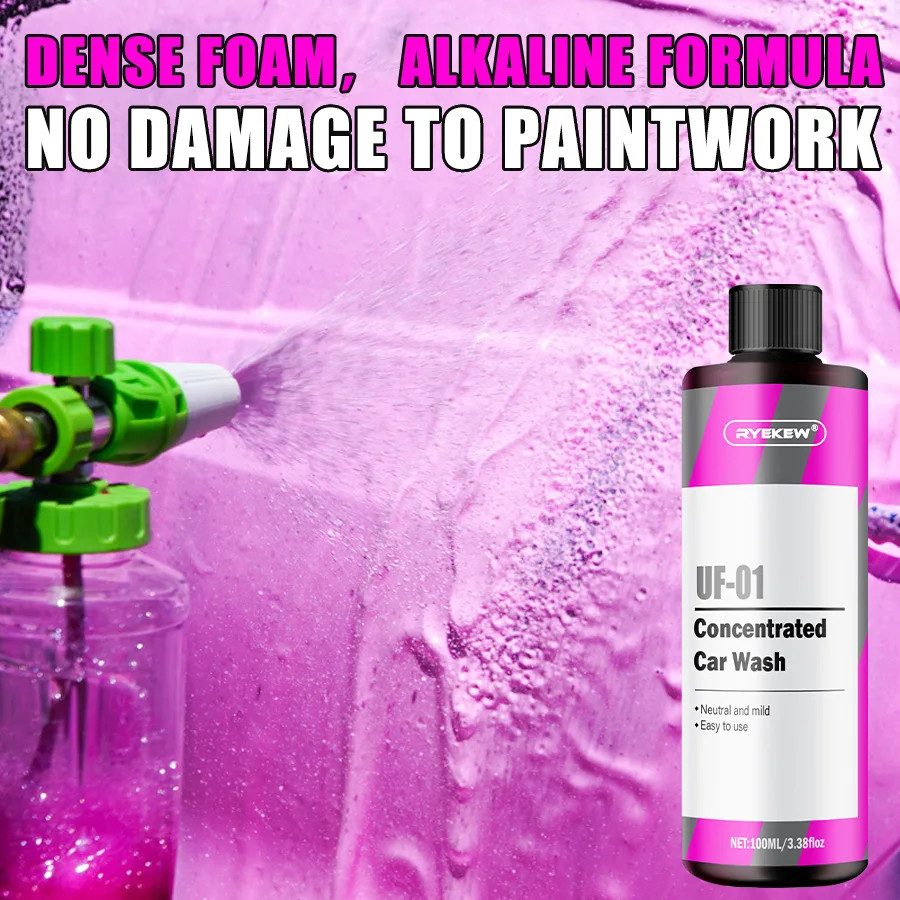 Savon de lavage de voiture moussant rose extreme nettoyant brillance et cire flacon de 1L