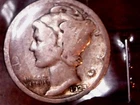 1923-S SILVER MERCURY DIME - GRADES "GOOD"