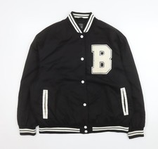 Womens UK Size XS Primark Black Varsity Jacket