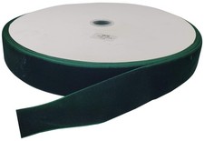 10 Yards Velvet Ribbon Spool Dark Green, 1 1/2" 1 1/2", Dark Green