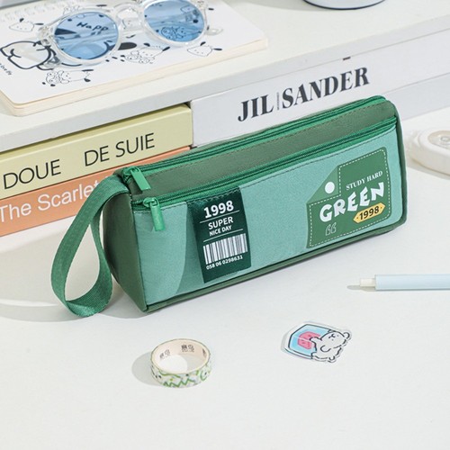 Canvas Storage Pencil Bag with Handle Cartoon Pencil Cases Student Learning - Picture 13 of 15