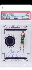 2020 Panini Flawless Finishes Jayson Tatum AUTO White Amethyst 1/1 PSA 9 Pop 1