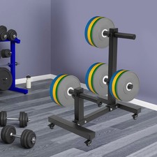 Weight Plate Rack Tree Weight Plate Storage with Universial Wheels Weight Tree