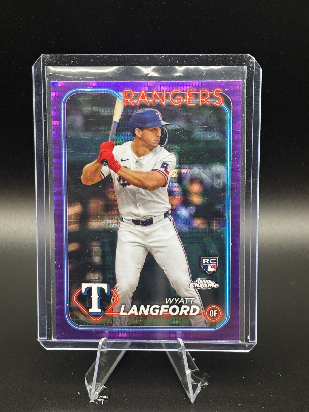 2024 Topps Chrome Wyatt Langford #122 Purple Sonar Refractor /275 True RC