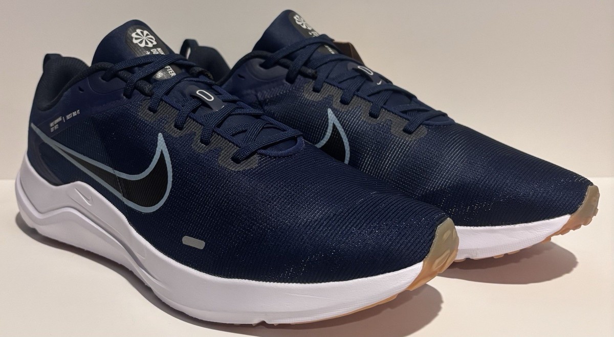 Nike Downshifter 12 DD9293-400 Midnight Navy/Worn Blue Mesh Low Top Sneaker Size 9 - Nike Downshifter 12 Midnight Navy for sale online  main image 2