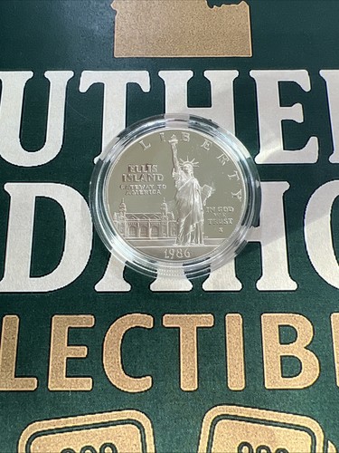 Proof United States Liberty Coin 1886-1986 ELLIS ISLAND 90% Silver Dollar - 第 1/3 張圖片