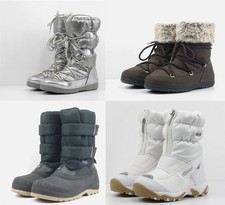 DOPOSCI Boot scarponi neve impermeabili stivali uomo donna bambino pelliccia