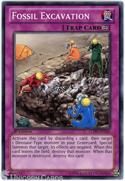 LCJW-EN165 Fossil Excavation 1st Edition Mint YuGiOh Card