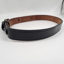 Vintage Mexico made Full grain Leather Belt Sz 30 black Minimalist