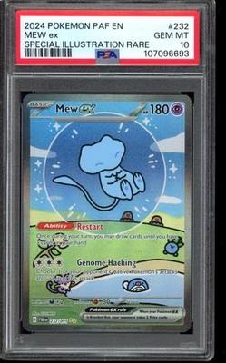 PSA 10 Mew ex 232/091 - Paldean Fates | eBay