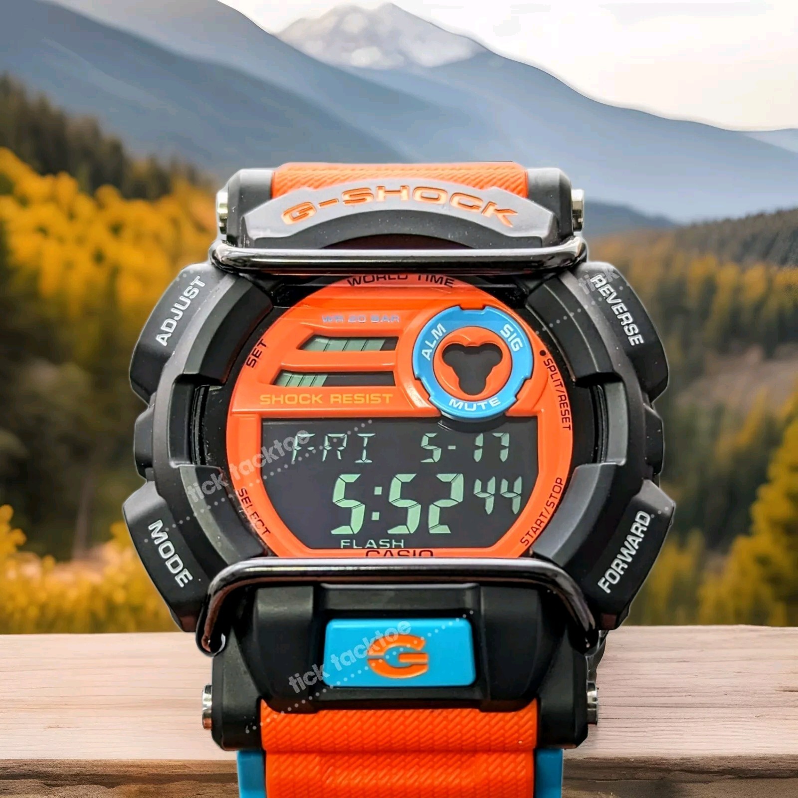 RARE Casio G-Shock GD-400-DN Crazy Color Blue Orange RARE Casio G-Shock GD-400-DN Crazy Color Blue Orange