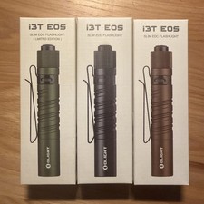 Olight i3T2 i3T EOS flashlight Lot 3 Black Desert Tan OD Green