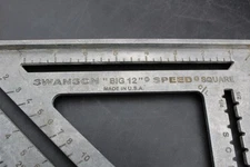 Swanson Tool Big 12 Speed Square 12" Metal Speed Square Vintage 1983, Aluminum
