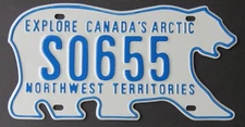 BEAR - NORTHWEST TERRITORIES CANADA license plate   2010  PICK A NUMBER
