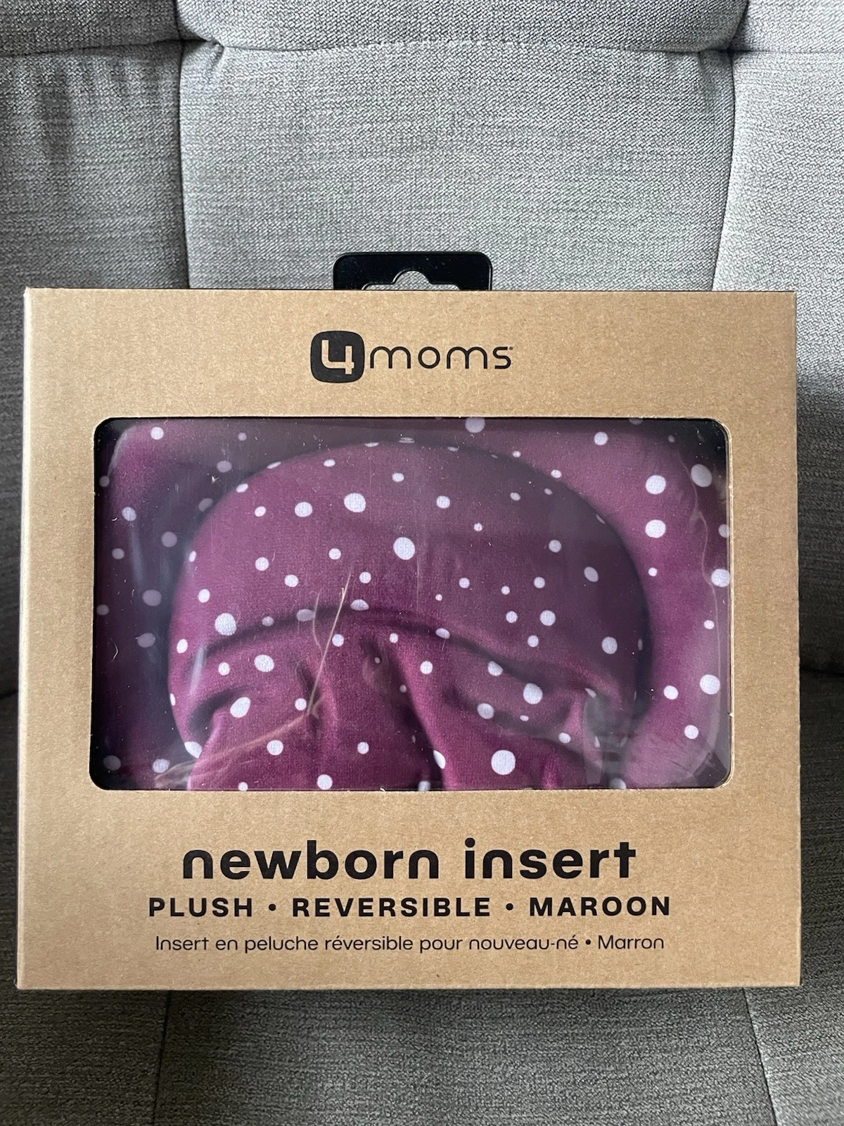 4Moms MamaRoo/ RockaRoo Reversible Plush Newborn Insert Maroon