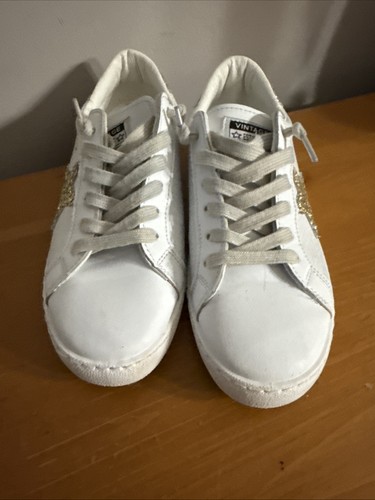 Vintage Havana Silver Glitter Star Ladies Shoes Size 7 - Picture 4 of 9