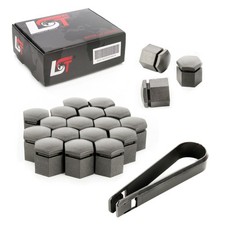 20x Radschraubenkappen Abdeckkappen Set 17 mm grau für AUDI A1 A3 A5 A7 A8