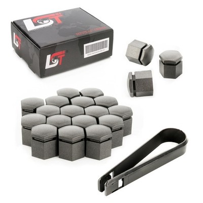 20x Radschraubenkappen Abdeckkappen Set 17 mm grau für AUDI A1 A3 A5 A7 A8