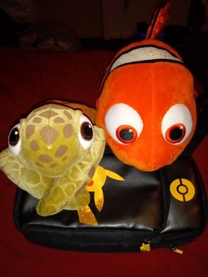 Finding Nemo Plush Lot Disney Stamp Nemo + Squirt