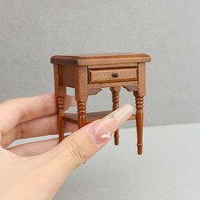 1 PC Puppenhaus 1:12 Miniatur Nachttisch Tisch Möbel Holz Schublade Studien