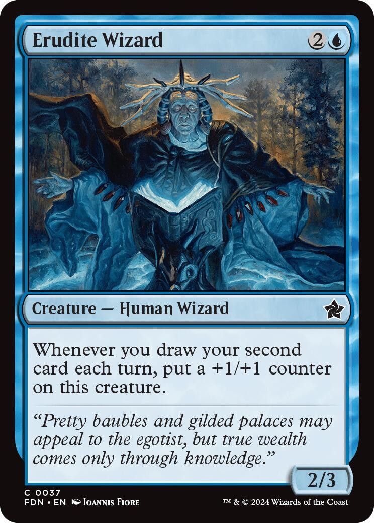 Erudite Wizard FDN 37 MTG Foundations Common EN NM