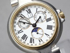 [Near MINT] Dunhill Millennium Moonphase White Dial Triple Calendar Men's Watch