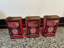 Vintage Marvel Mystery Oil Can FULL 1 Gallon Tin Automotive Collectable USA