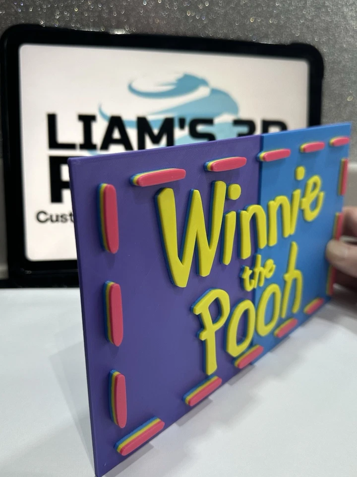 Decorative Winnie The Pooh Cartoon Classic Tv Film logo Sign Display game Pop - Image 4 of 4