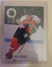 Eric Lindros 1993 leaf Hat Trick Artists hockey card # 7 of 10