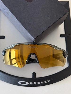 Oakley OO9208 Radar EV Path Sunglasses Clear Gray Frame Prizm 24K Gold Lens