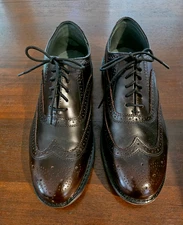 Mason Executive Imperials Full Wing-Tip Brogue Burgandy Men's US 13 E 6 USA