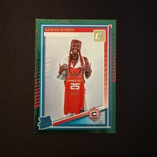 2025 Panini WNBA Donruss Saniya Rivers Rated Rookie Green Shimmer #92 RC