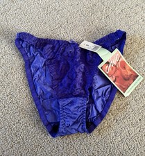Vintage NWT Old Stock Purple CHIC High Cut Shines Panties Sz S B33