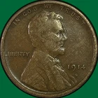 1914-S Lincoln Wheat Cent Very Fine VF Coin #40500