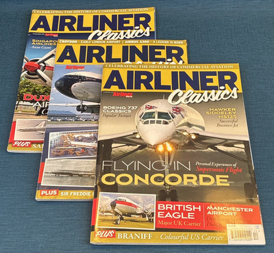 Airliner Classics Magazines x3 Job Lot Concorde BOAC Duxford Airbus Aviation
