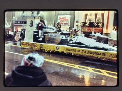 Illinois Parade Kodachrome Slide 1968 Christmas Cook County Chicago