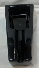 MCM Black Glossy Ceramic Vintage Cigar Pipe Ashtray