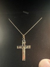 Ross-Simons Gold Cross Pendant Religious Meta...