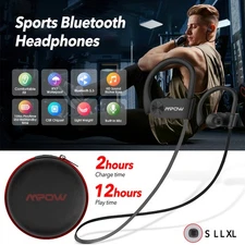 Mpow Flame Bluetooth 5.3 Headphones Wireless Sports Earbuds Waterproof Earphones
