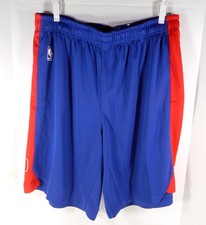 2017-18 Detroit Pistons Team Issued Blue Training Shorts Nike 495 3XLT 713190S
