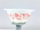 Vintage Pyrex White & Pink Gooseberry 441 Cinderella Nesting Bowl 1 1/2 Pt.