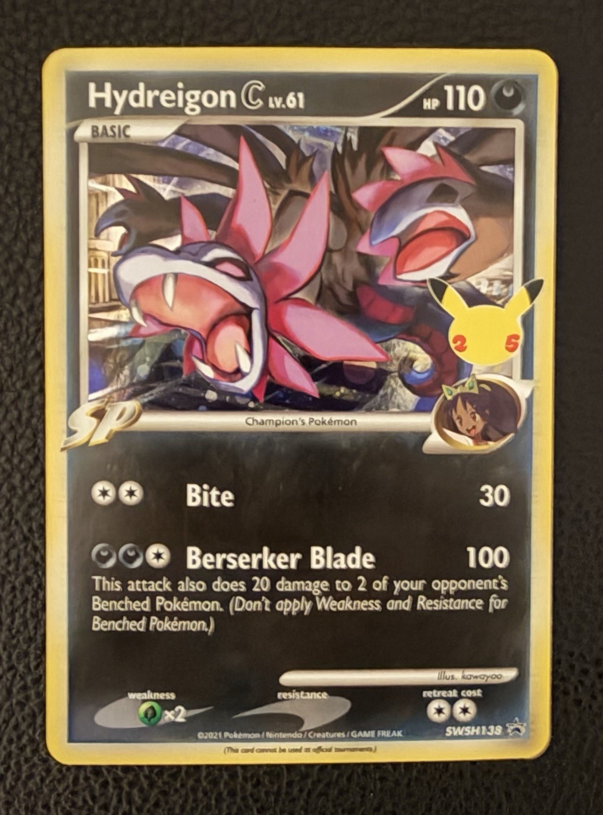 Pokemon TCG Card Hydreigon C SWSH138 Celebrations 25th Black Star Promo