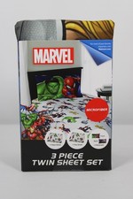 Marvel AVENGERS Twin Sheet Set 1 Fitted 1 Flat Sheet 1 Pillowcase 3 Piece